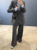 ست کت و شلوار طوسی
